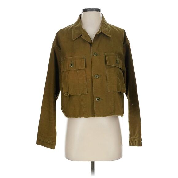 Spick And Span Japan Military Cropped Jacket Khaki Green XS - M - Picture 2 of 4